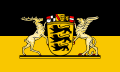 Landesdienstflagge mit großem Wappen (seit dem 14. November 2020)