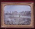 Molson family brewery after the fire of 1858.