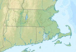 Location of Deer Pond in Massachusetts, USA.