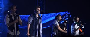 Westlife performing live on their Gravity Tour in October 2011 in هانوی, Vietnam