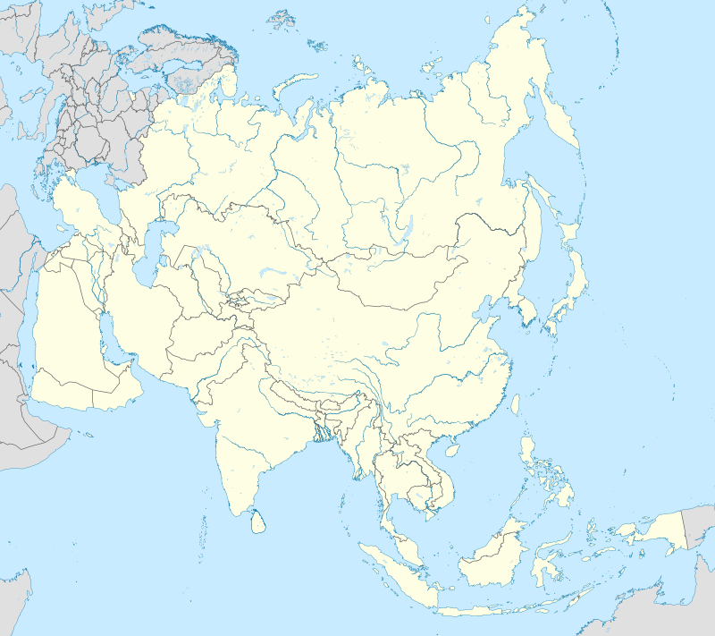 Đại hội Thể thao châu Á trên bản đồ Châu Á
