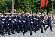 Kadet Angkatan Udara Prancis dalam Parade Hari Bastille di Paris