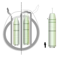 Comparison of different nuclear systems: left, the SNLE (Redoutable type) with the M4 missile; right, the SNLE-NG (Triomphant type) with the M45 missile and the M51 missile.