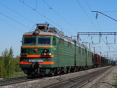 Electric locomotives are common transportation used throughout Russia.