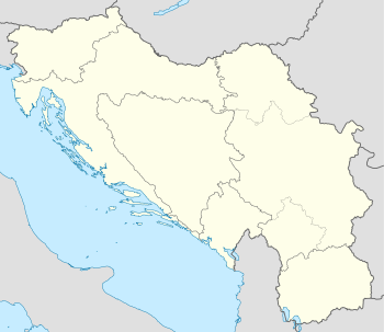 Прва савезна лига Југославије у фудбалу 1956/57. на карти Југославије