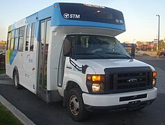 A 2008–present Ford E-Series STM bus used for the paratransit service