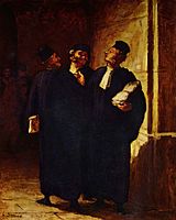 Advokater på en 1800-tals målning av fransmannen Honoré Daumier