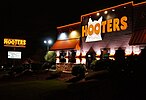 Hooters restaurant at night, Route One, Saugus, Massachusetts