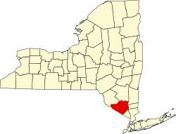 Orange County na mapě New Yorku