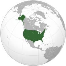 Location of متحده ایالات آمریکا
