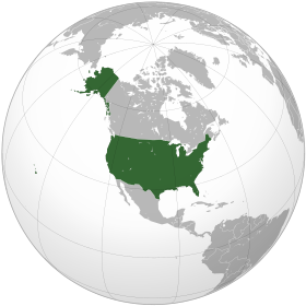 США на карте Северной Америки