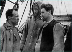 Ernest Joyce (right), pictured with other expedition members