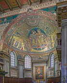 Absidă din Biserica Santa Maria Maggiore din Roma, decorată în secolul al V-lea cu mozaicuri frumoase