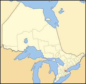 Halton Region's location within Ontario.