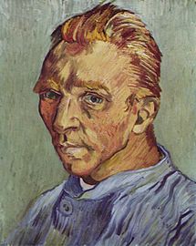 A portrait of Vincent van Gogh from the left (good ear), with no beard:
