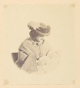 Fotografija matere in otroka, avtor Alfred Capel-Cure (ok. 1850 ali 1860)