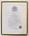 Royal Warrant of Appointment by Queen Elizabeth II granted in 2007