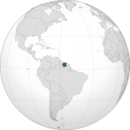 Localização de Suriname