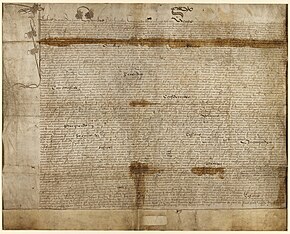 piece of parchment of charter of novodamus from King James VI of Scotland in 1582