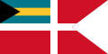 Bahamská lodní vlajka (Civil Jack) Poměr stran: 1:2
