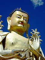 Closeup of Maitreya statue, Likir gompa