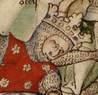 Representação do século XIII de Haroldo Hardrada, de 'A Vida do Rei Eduardo, o Confessor' pelo cronista inglês Mateus de Paris.