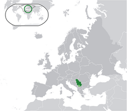 Localização de Sérvia
