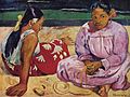 《沙滩上的大溪地女人》(Tahitian Women , or On the Beach)，1891年，收藏于奥塞美术馆