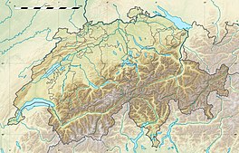 Map showing the location of Aletsch Glacier