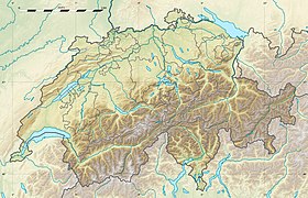 Vêde dessus la mapa topografica de Suisse