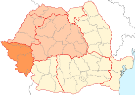 Mapa del Banato rumano.