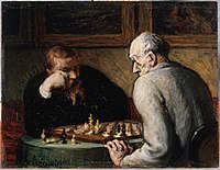 Honoré Daumier,Les Joueurs d'échecs (‘Igralca šaha’), 1863