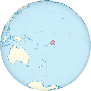 Amplasarea Samoei (roșu) în Oceanul Pacific