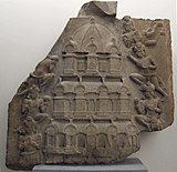 Relief of a multi-storied temple, 2nd century CE, Ghantasala Stupa.[124][125]