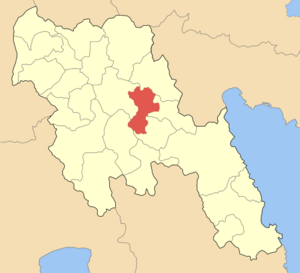 Localização de Trípoli na Arcádia
