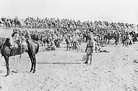 Mysore and Bengal Lancers with Bikanir Camel Corps in the Sinai Desert 1915.