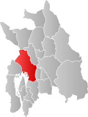 Oslo umgeben von der Provinz Akershus