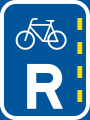 Reserved lane for bicycles