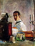 Zelfportret voor een spiegel, Toulouse-Lautrec