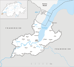 Repubblica e cantone di Ginevra – Mappa