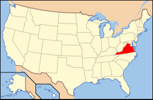 Огаста округі, Виргиния, карта