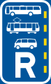 Reserved lane for buses, trams and mini-buses
