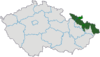 Чешка Шлеска на картата на Чешка.