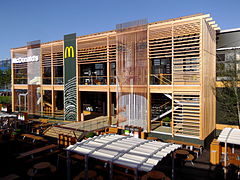 Pop-up restaurant at the Olympic Park in London, United Kingdom