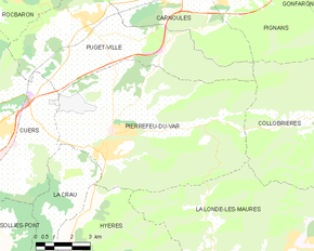 Poziția localității Pierrefeu-du-Var