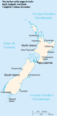 Nuova Zelanda - Mappa