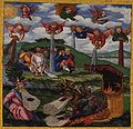 Image 20The Giving of the Seven Bowls of Wrath / The First Six Plagues, Revelation 16:1–16. Matthias Gerung, c. 1531 (from List of mythological objects)