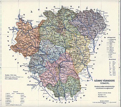 Mapa administrativo del condado.