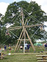A wheel constructed by the Swedish contingent at the 21st World Scout Jamboree