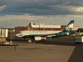 Airbus A319 in Philadelphia Eagles livery